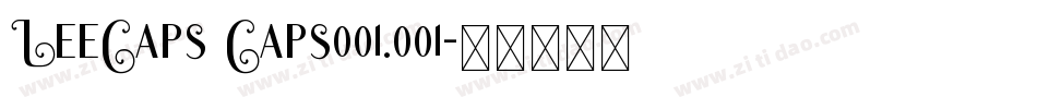 LeeCaps Caps001.001字体转换